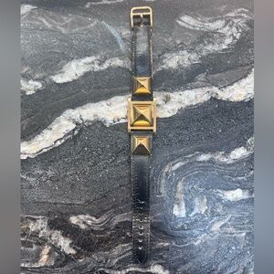 HERMÈS AUTHENTIC MEDOR 22mm watch Bordeaux PRELOVED GOLD HARDWARE $2800